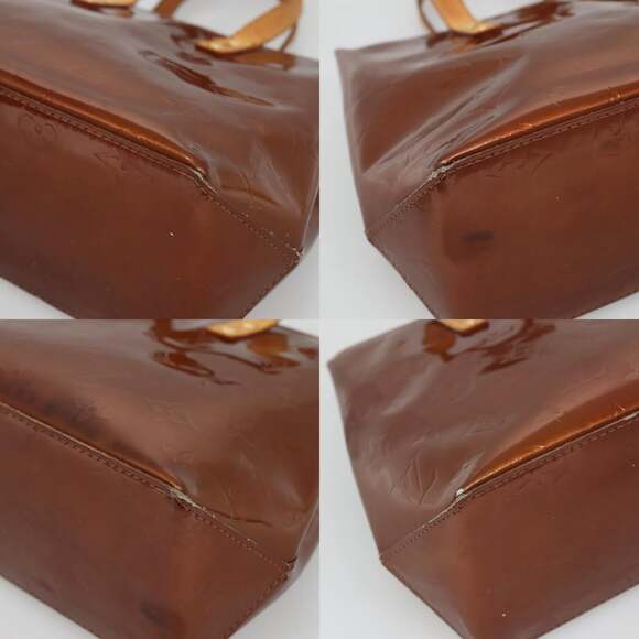 LOUIS VUITTON Monogram Vernis Reade PM Hand Bag Bronze M91146 - Picture 10 of 12